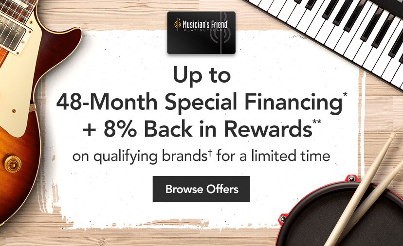 Up to 48-Month Special Financing + 8% Back in Rewards** on qualifying brands* for a limited time.