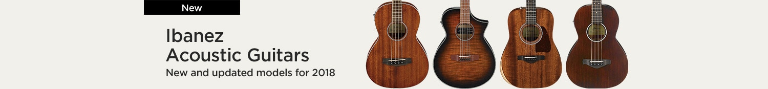 Ibanez Acoustic Guitars new and updated models for 2018