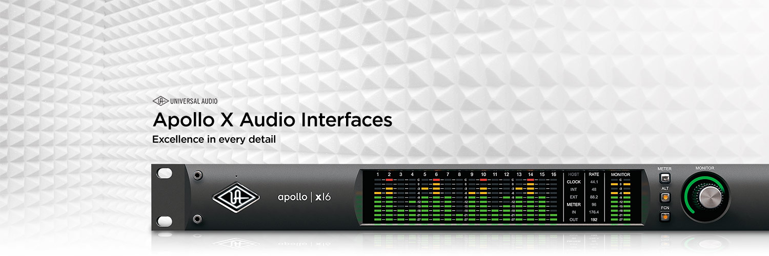 Universal Audio Apollo X audio interfaces. Excellence in every detail
