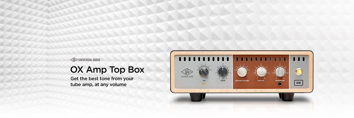 Universal Audio OX Amp Top Box. Get the best tone from your tube amp, at any volume.