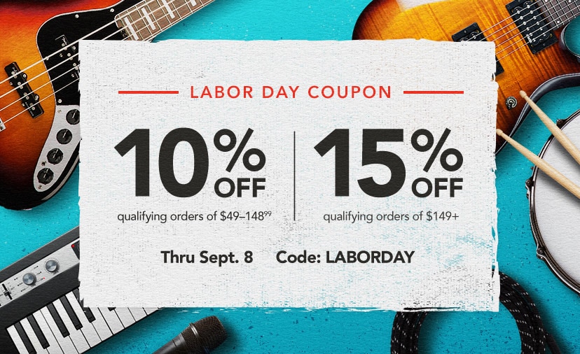 Labor Day Coupon. 10% off qualifying orders of $49—148.99. 15% off qualifying orders of $149+. Code: LABORDAY. Shop Now. Thru Sept. 8