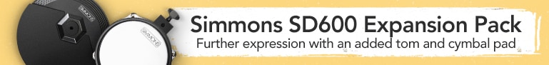 Simmons S.D. Six Hundred Expansion Pack - Further expression with an added tom and cymbal pad