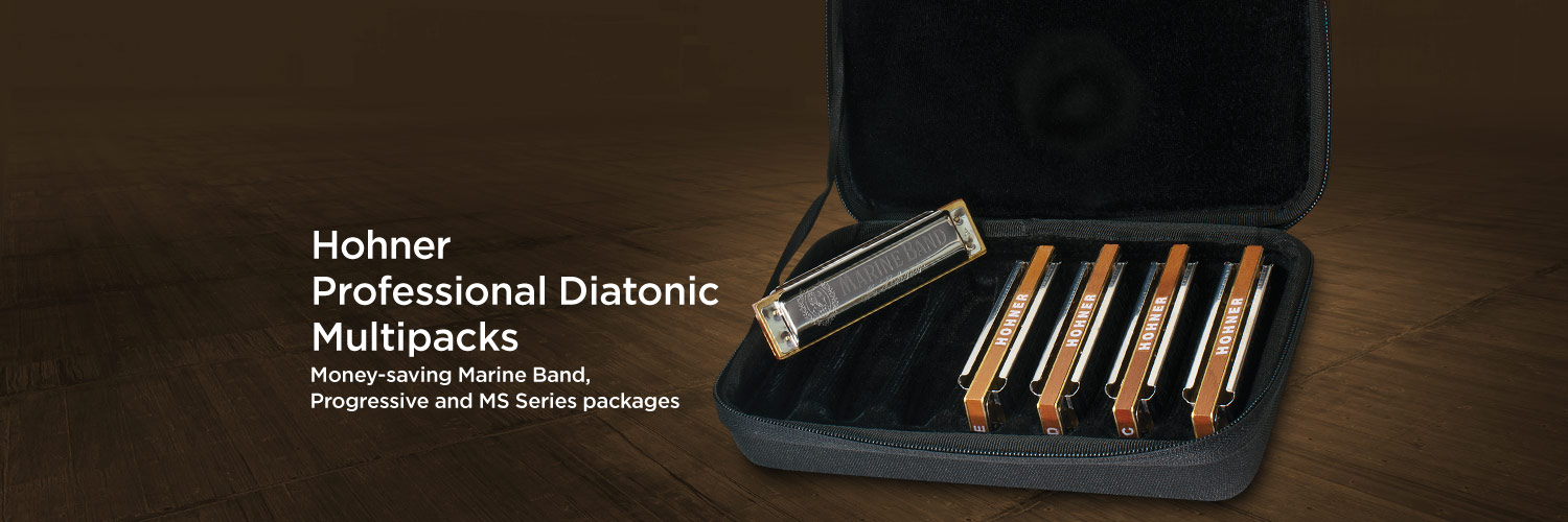 Hohner Professional Diatonic Multipacks. Money-saving Marin Band, Progressive and MS Series packages.