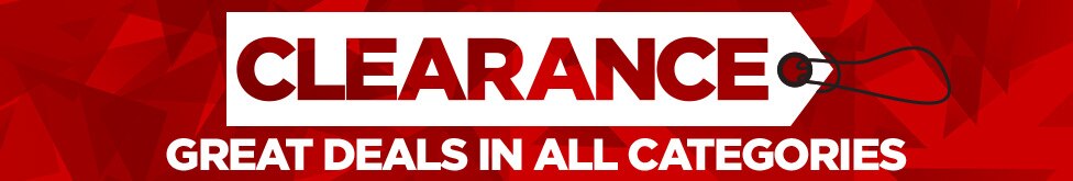 Clearance. Great deals in all categories