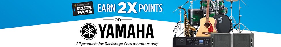 Backstage pass members only earn two times points on all Yamaha products