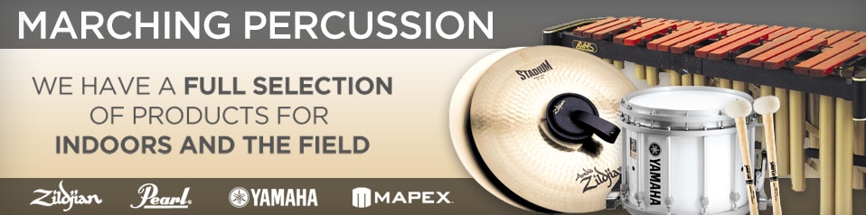 Marching Percussion Zildjian Pearl Yamaha Mapex Indoors Field