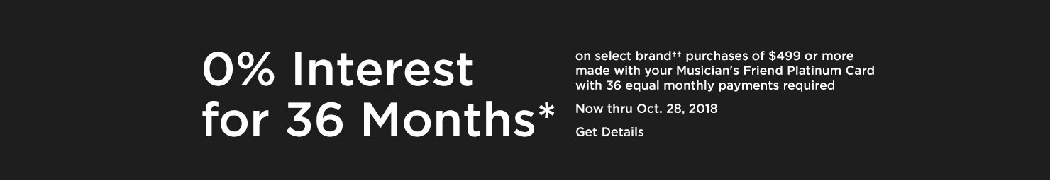 0% Interest For 36 Months*
