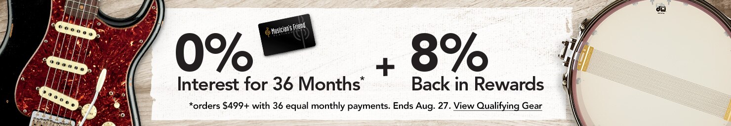 0 Interest for 36 Months + 8 Back in Rewards