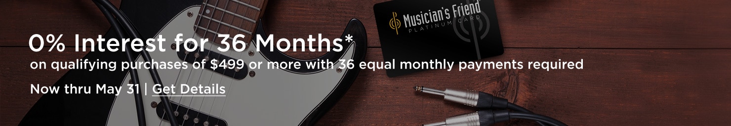 0% Interest for 36 Months* on qualifying purchases of $499 or more with 36 equal monthly payments required. Now thru May 31 | Get Details