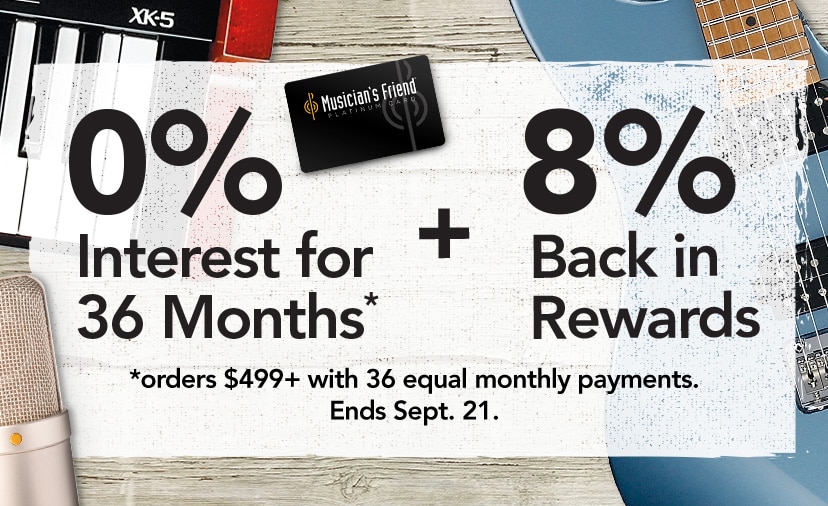 0 percent interest for 36 Months plus 8 percent back in rewards