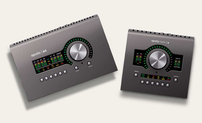 Aspire to Great Recordings. New Universal Audio Apollo Twin x and x4 Audio Interfaces