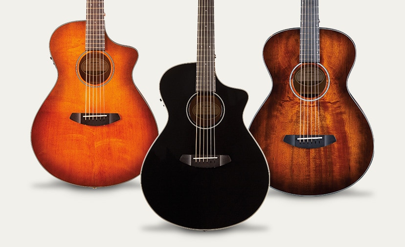 Explore a New World of Tone. Breedlove Discovery Concert and Pursuit Exotic Concertina models in bold new finishes