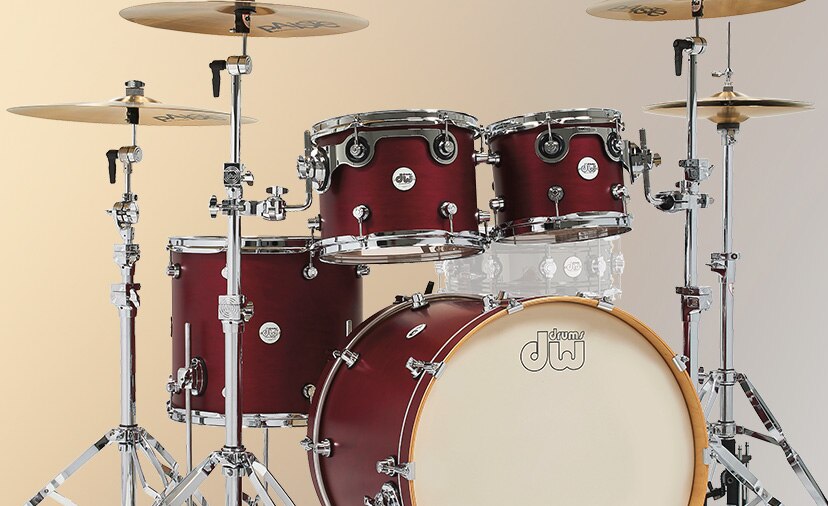 Enter for Your Chance to Win a DW Shell Pack in Dark Cherry Satin. Play like a pro with a Design Series drum set