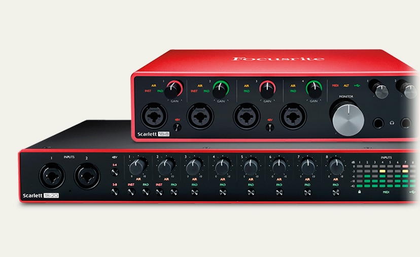 Longer Days, More Recording. Focusrite Scarlett 3rd Gen is smaller, slimmer with U.S.B. C connectivity