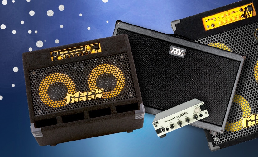 Up to 200 dollars off Markbass and D.V Mark. Get amped up for less, much less, now thru Dec. 31