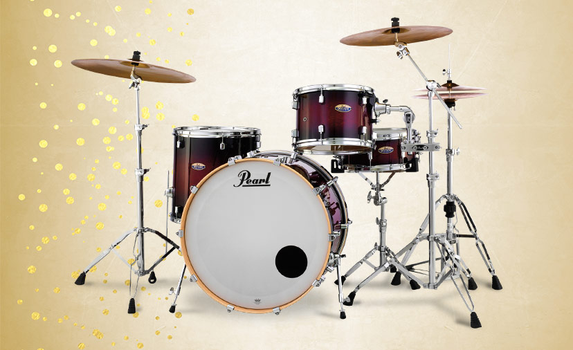 Pearl Decade Shell Packs Deliver. Maple tones with Pearl Superior Shell Technology and low-mass hardware