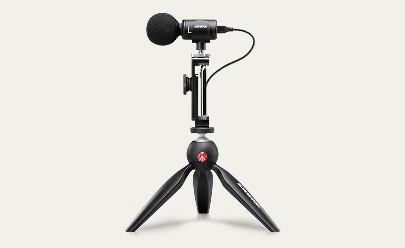 Your All-In-One Creation Rig. Advanced mobile Shure MV88+ microphone with everything you need to shoot on the go