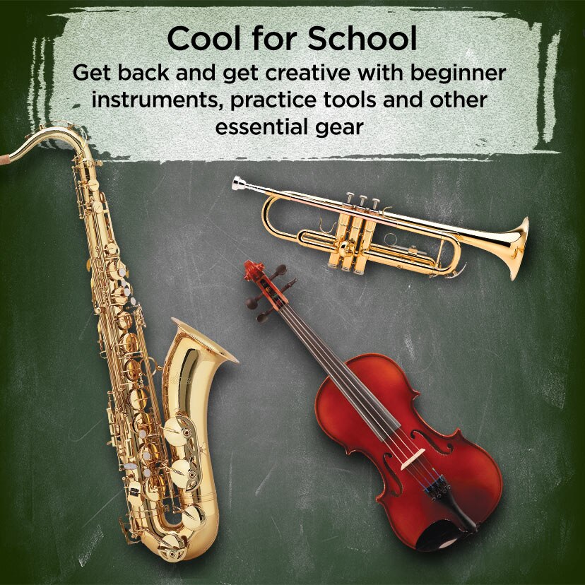 Cool for School Get back and get creative with beginner instruments, practice tools and other essential gear