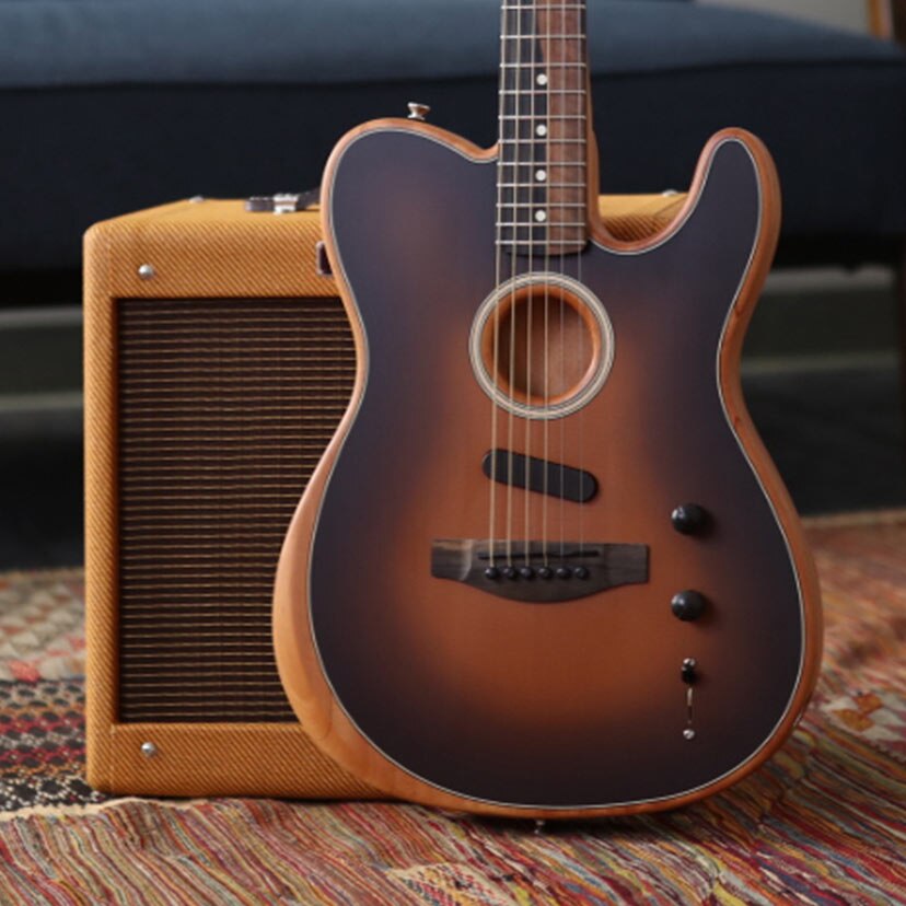 Take every gig-Acoustic or Electric-with one guitar. The new Fender American Acoustasonic Telecaster