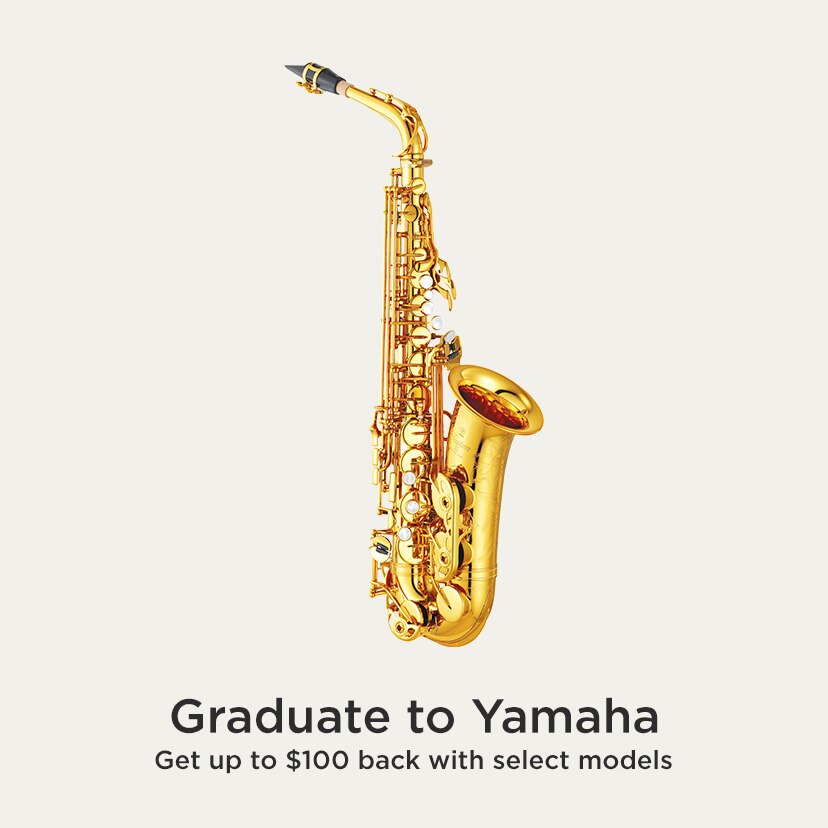 Graduate to Yamaha. Get up to $100 back with select models