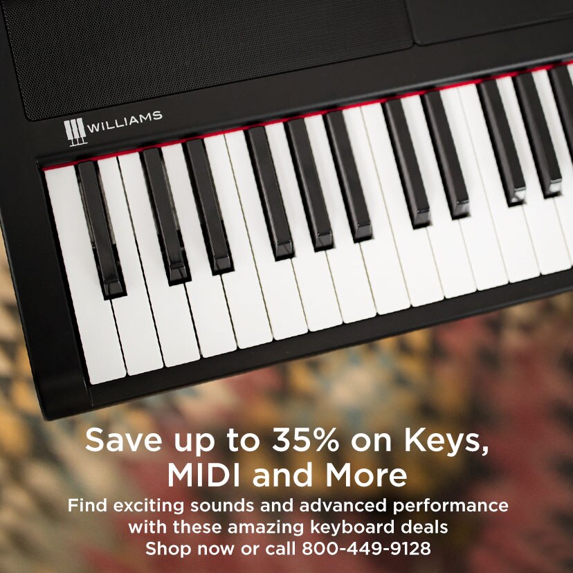 Save up to 35% on Keys, MIDI and more. Find exciting sounds and advanced performance with these amazing keyboard deals. Shop now or call 800-449-9128