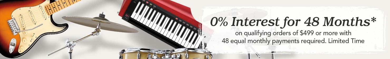 Zero percent interest for 48 months on qualifying orders of 499 dollars or more with 48 equal monthly payments required Limited Time