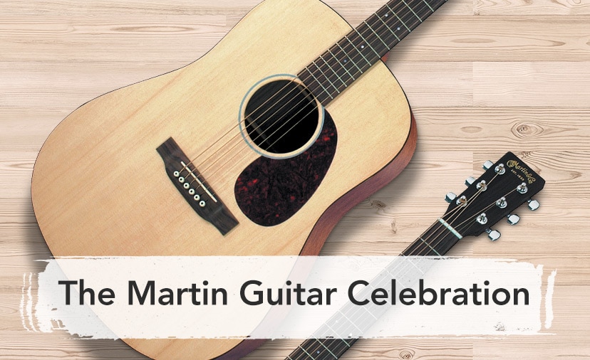 The Martin Guitar Celebration - Exciting new models, 48 month financing, 3 times rewards points and more - Shop Now or Call 800-449-9128