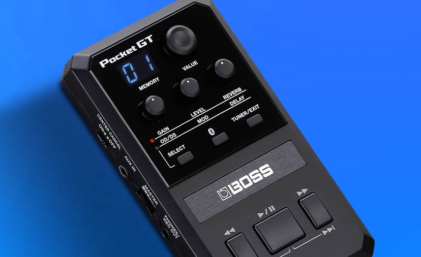 New Pocket G.T. from Boss Over one hundred amps and effects, fully integrated with your mobile device