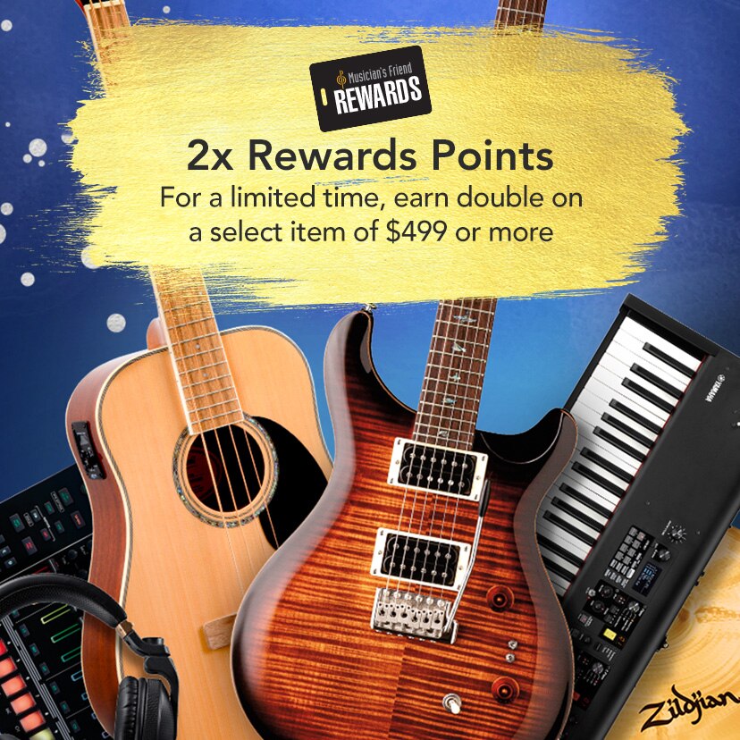 2x Rewards Points. For a limited time, earn double on a select item of 499 dollars or more.