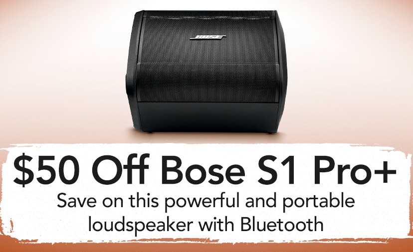 Fifty dollars off Bose S1 Pro+. Save on this powerful and portable loudspeaker with Bluetooth. Shop Now