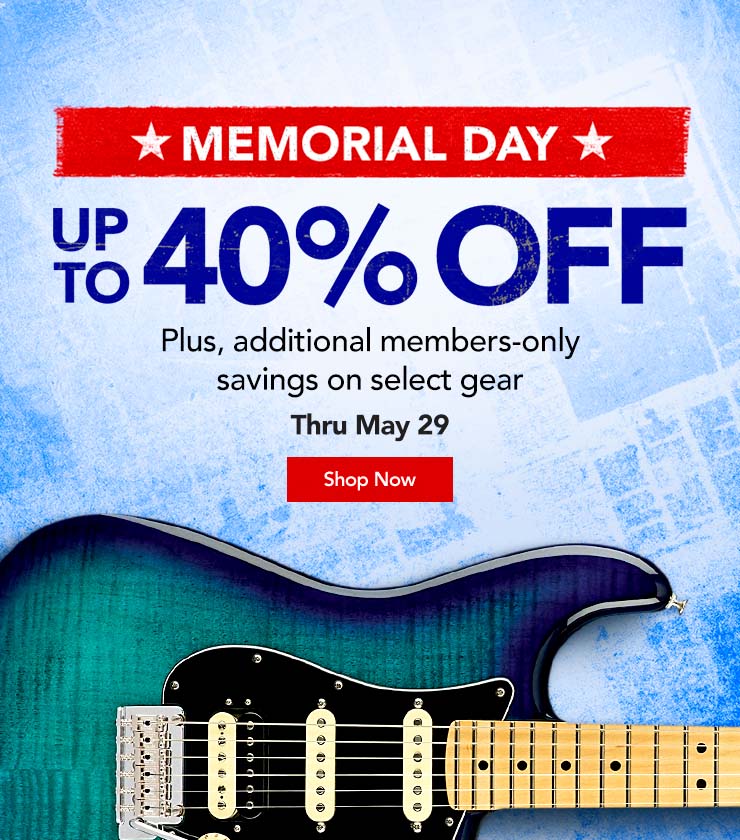Memorial Day. Up to forty percent off. Plus, additional members-only savings on select gear. Thru May twenty nine. Shop Now