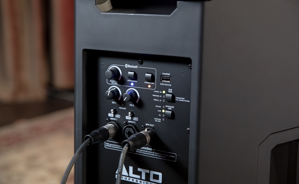 Alto Professional TS412 Rear Panel View of Mixer