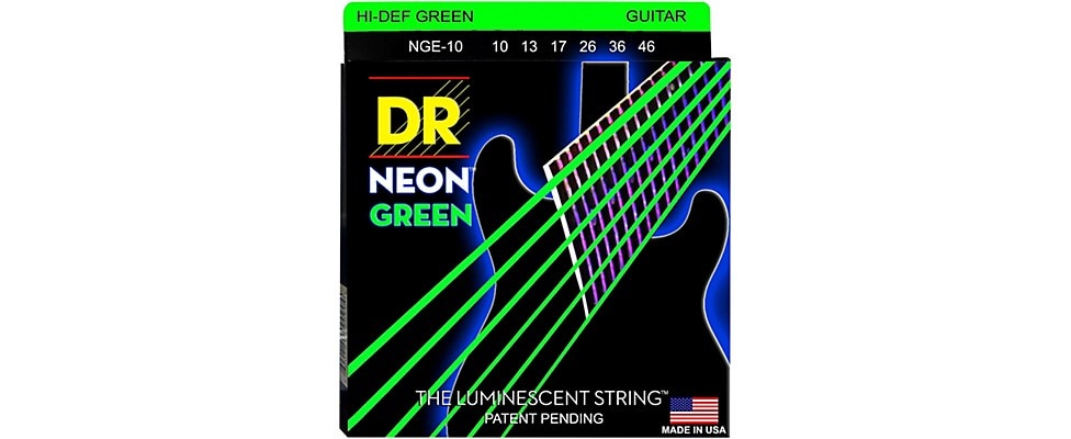 DR Strings Neon Green Electric Guitars