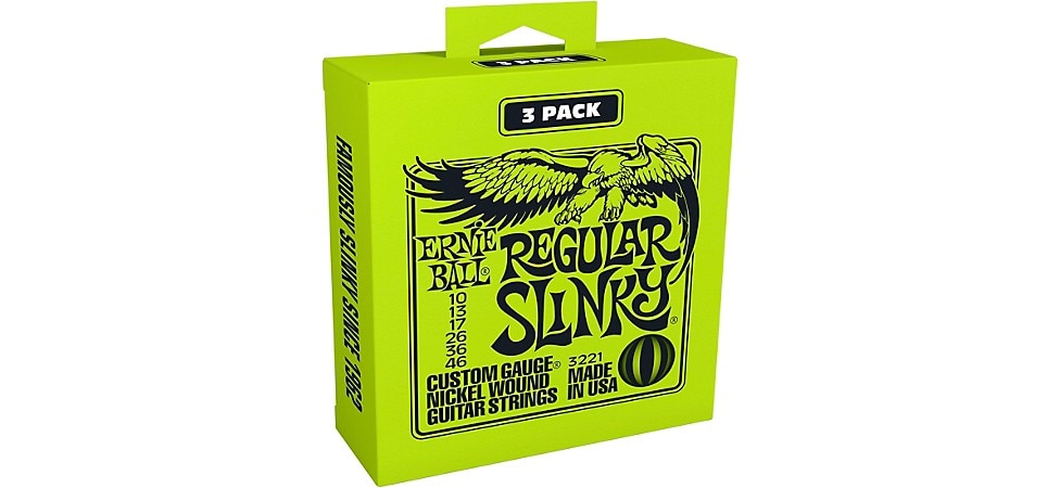 Ernie Ball 3221 Nickel Slinky Electric Guitar Strings 3-Pack