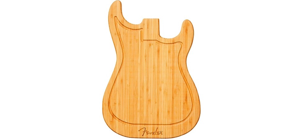 Fender Stratocaster Bamboo Cutting Board