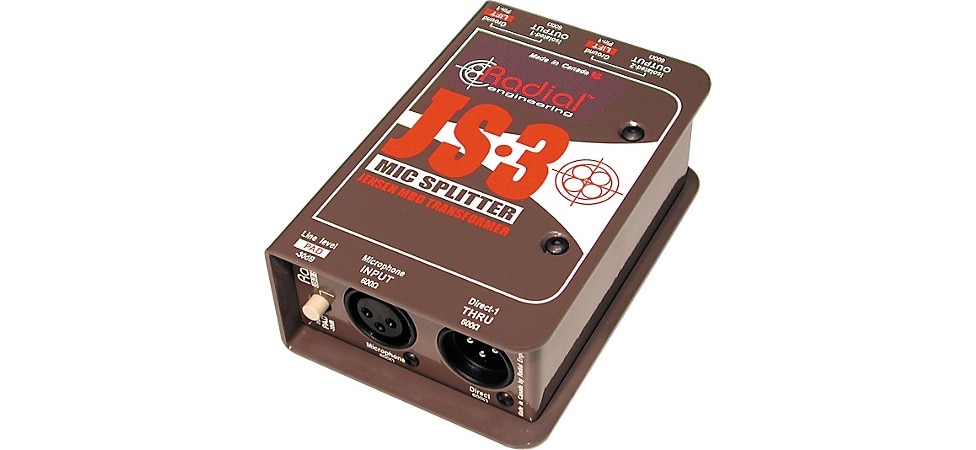 Radial Engineering JS3 Passive Microphone Splitter Direct Box