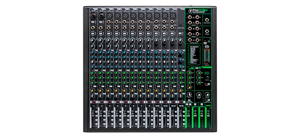 Mackie ProFX16v3 16-Channel 4-Bus Professional Effects Mixer with USB