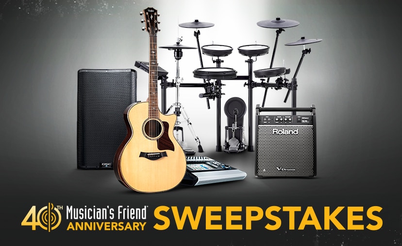 40th Anniversary. We're Giving Away $11,500+ in Gear. Enter for a chance to win one of three prize packs from QSC, Roland or Taylor. Thru 10/29. Enter