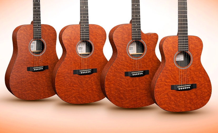 Exclusive Martin Birdseye X Series. Four best-selling body shapes with new, eye-catching cognac maple HPL tops. Shop Now