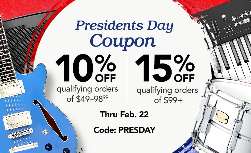 Presidents Day Coupon. 10% off qualifying orders of $49-98.99. 15% off qualifying orders of $99+. Code: PRESDAY. Shop Now. Thru Feb. 22