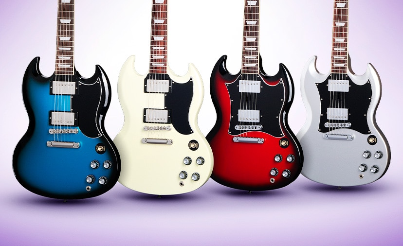 New Gibson SG Finishes. Classic '61 and Standard SG models in rare, revitalized colors. Shop Now