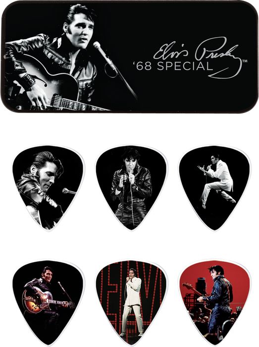 Dunlop Elvis Presley 68 Special Pick Tin with 6 Medium Picks 