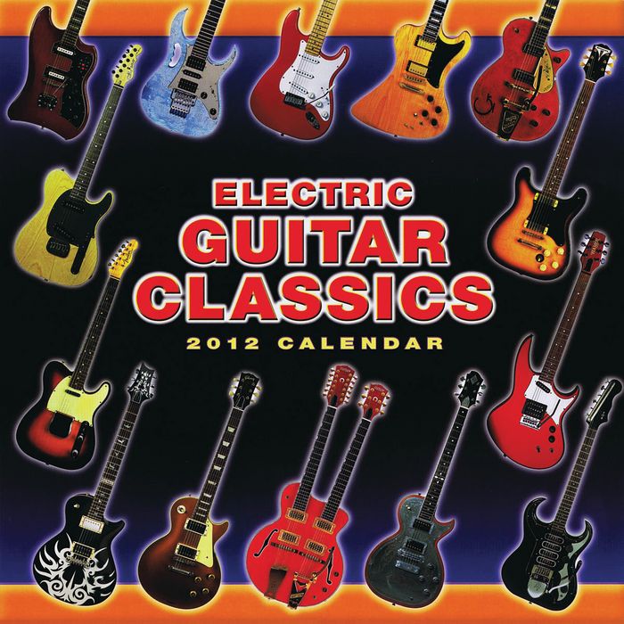 hal leonard 2012 electric guitar classics 16-month wall.