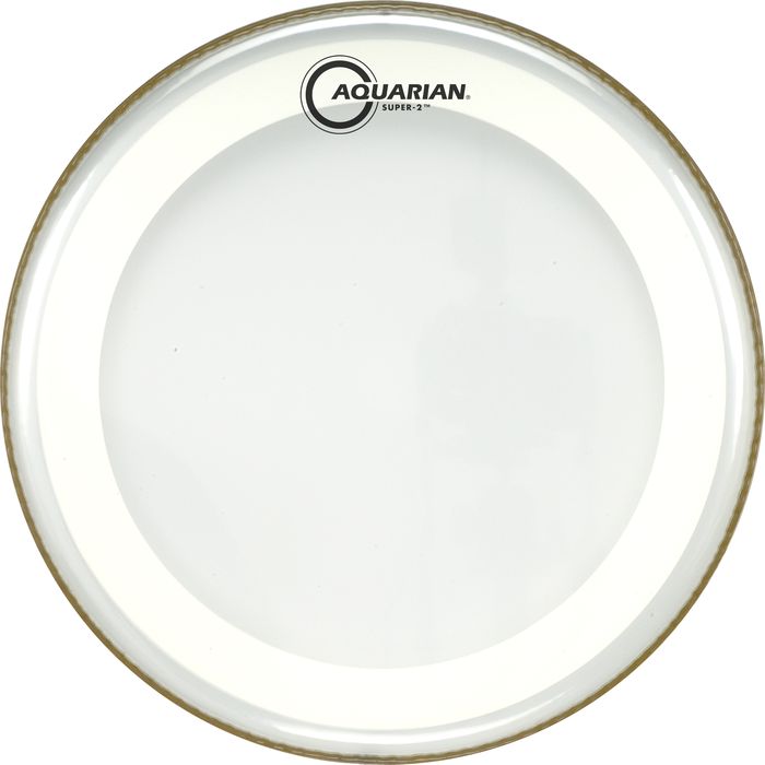 Aquarian Super 2 Clear Drumhead with SX Ring  Musicians Friend