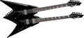 Dean Dave Mustaine VMNT Double Neck Electric Guitar Classic Black