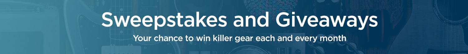 Sweepstakes and giveaways. Your chance to win killer gear each and every month.