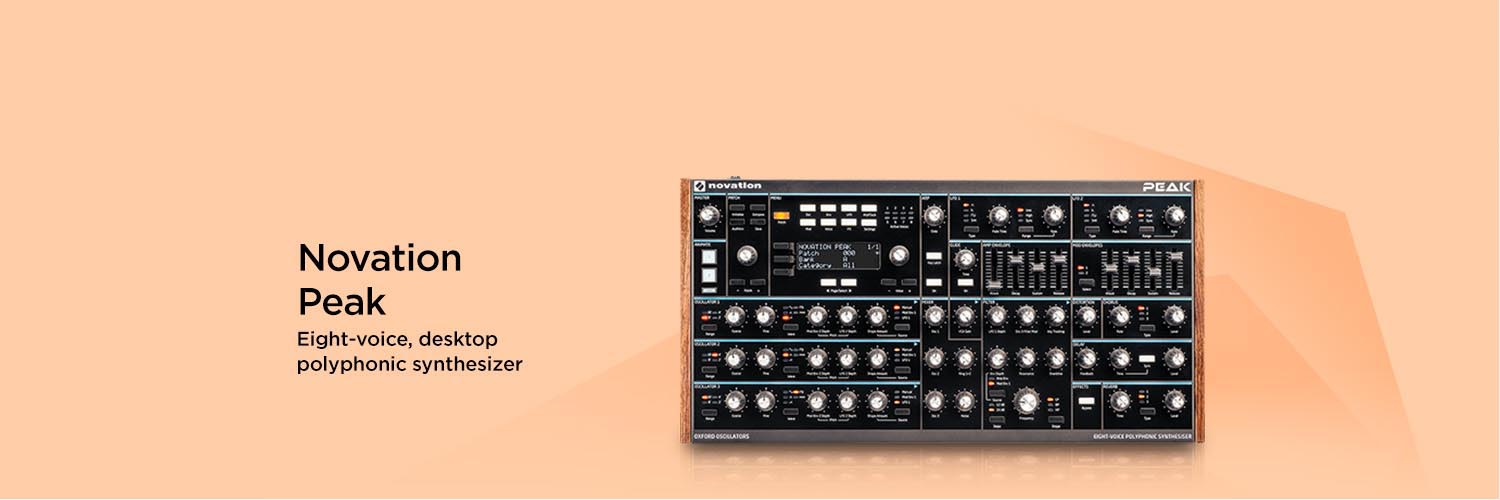 Novation Peak. Eight-voice, desktop polyphonic sythesizer.