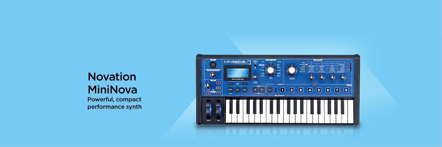 Novation MiniNova. Powerful, compact performance synth.