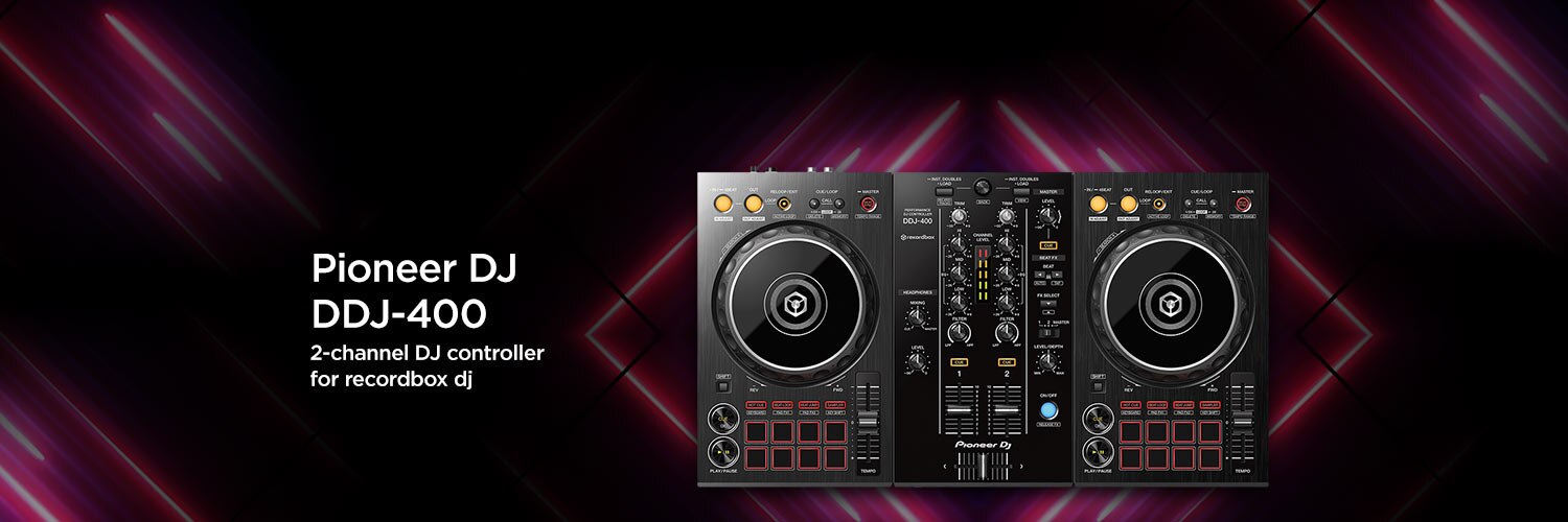 Pioneer DJ DDJ-400. 2-channel DJ controller for recordbox dj.