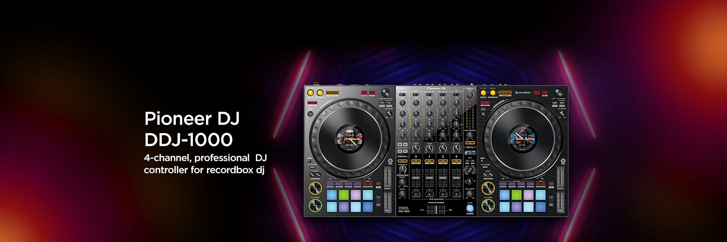 Pioneer DJ DDJ-1000. 4-channel, professional DJ controller for recordbox dj.